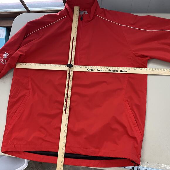 Under Armour Performance Golf Jacket Mens Large Red Short Sleeve 1/4 Zip Wind - Picture 9 of 14